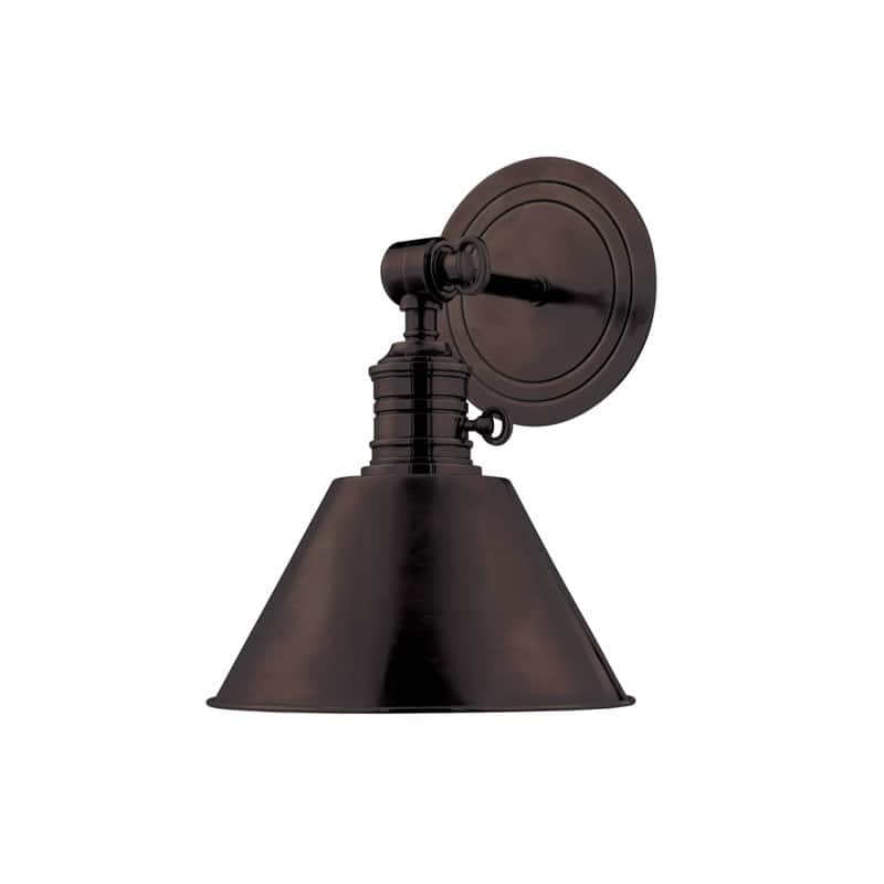 Hudson Valley Lighting Garden City 11" Tall Wall Sconce with Black - Old Bronze