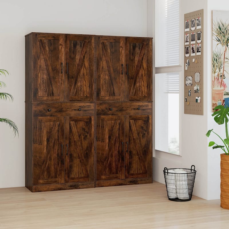 Costway 72" Tall Kitchen Pantry Modern Farmhouse Cupboard Cabinet with - See Details