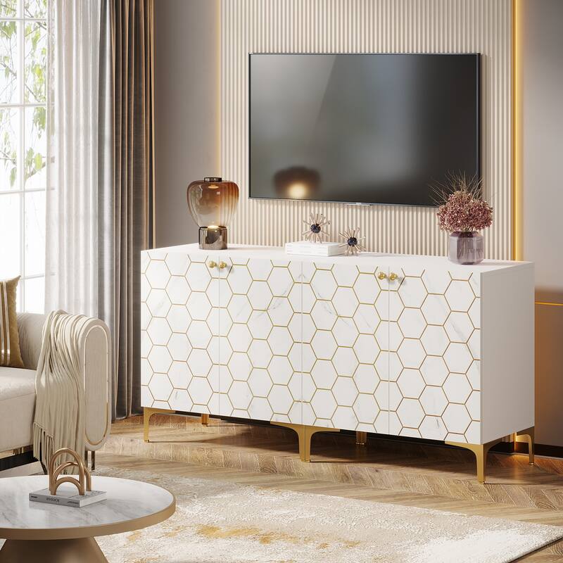 31.5'' Modern Accent Storage Cabinet for Living Room Kitchen (Set of 2 )