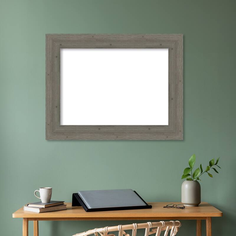 Amanti Art Fencepost Brown Framed Dry Erase Magnetic Board