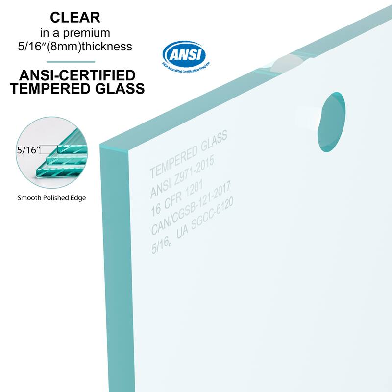 60 in. W x 62 in. H Framed Sliding Bath Tub Door with 5/16 in. Tempered Clear Glass