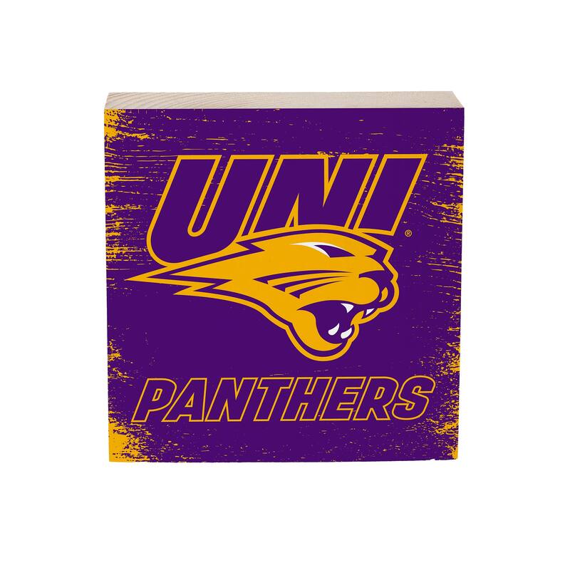University of Northern Iowa Wooden Tabletop Mantel Shelf Sign