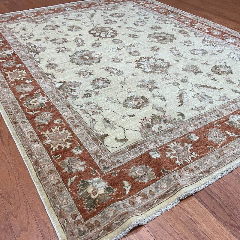 HERAT ORIENTAL Handmade Oushak Wool Rug - 6'6" x 8'2"