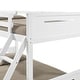 preview thumbnail 14 of 41, Square Design Twin/Full Wood Bunk Bed with Ladder