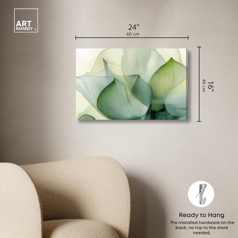 Translucent Floral Layers Canvas by Art Remedy, Gallery Wrapped