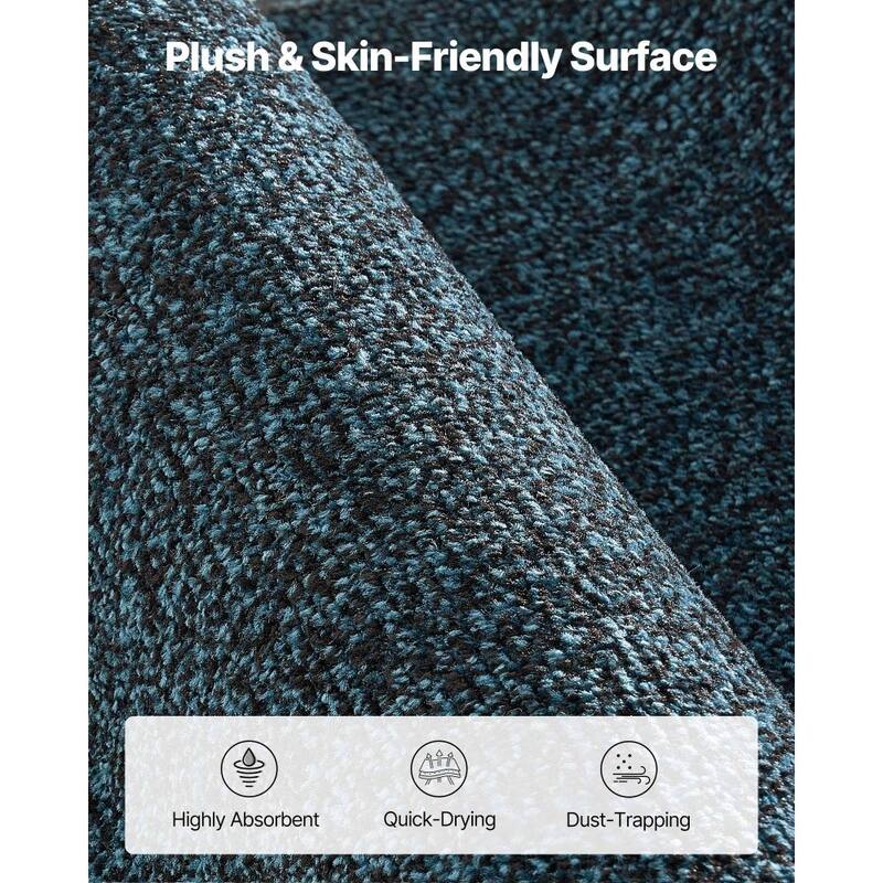 Slate Blue Carpet Floor Mat 6x4 ft Soft Non-Slip Durable Commercial Home Rug - 72.01 x 47.99 x 0.28 in