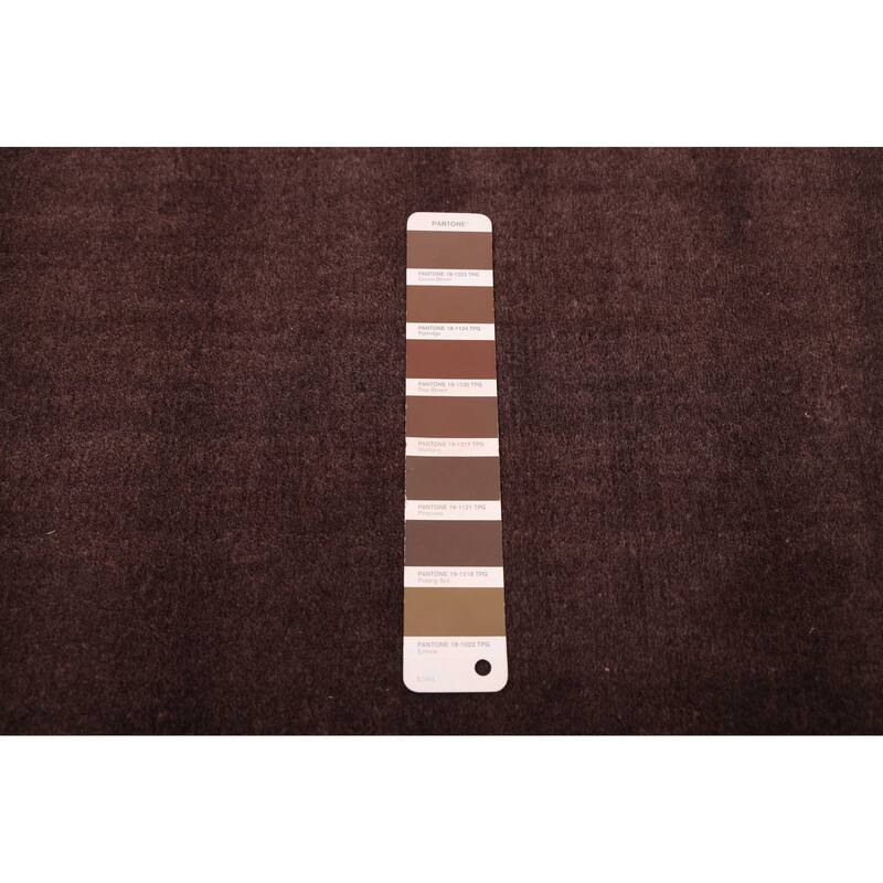 ECARPETGALLERY Hand Loomed Loreto Dark Brown Viscose, Wool Rug - 5'3 x 7'7