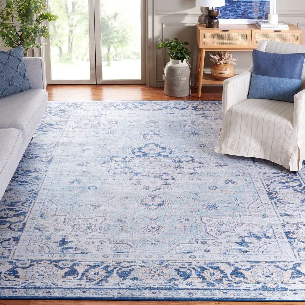 SAFAVIEH Tucson Machine Washable Slip Resistant Emmie Traditional Rug