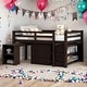 preview thumbnail 17 of 43, Modern Full Size Loft Bed With Cabinet,Shelves And Rolling Portable Desk