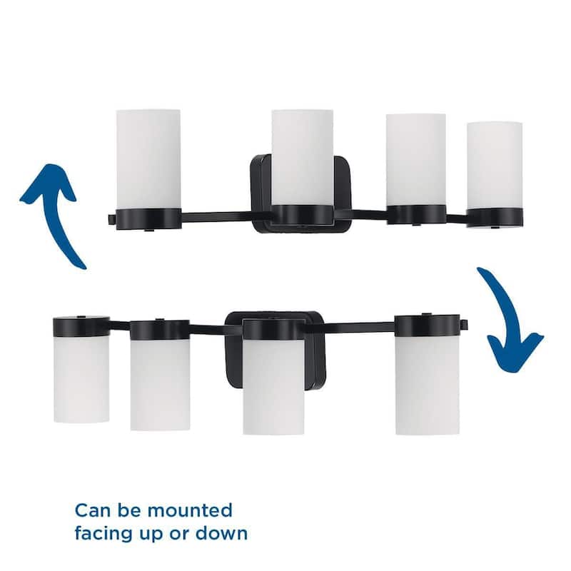 Elevate Collection Four-Light. Bath & Vanity - 7.5" x 34.5" x 8"