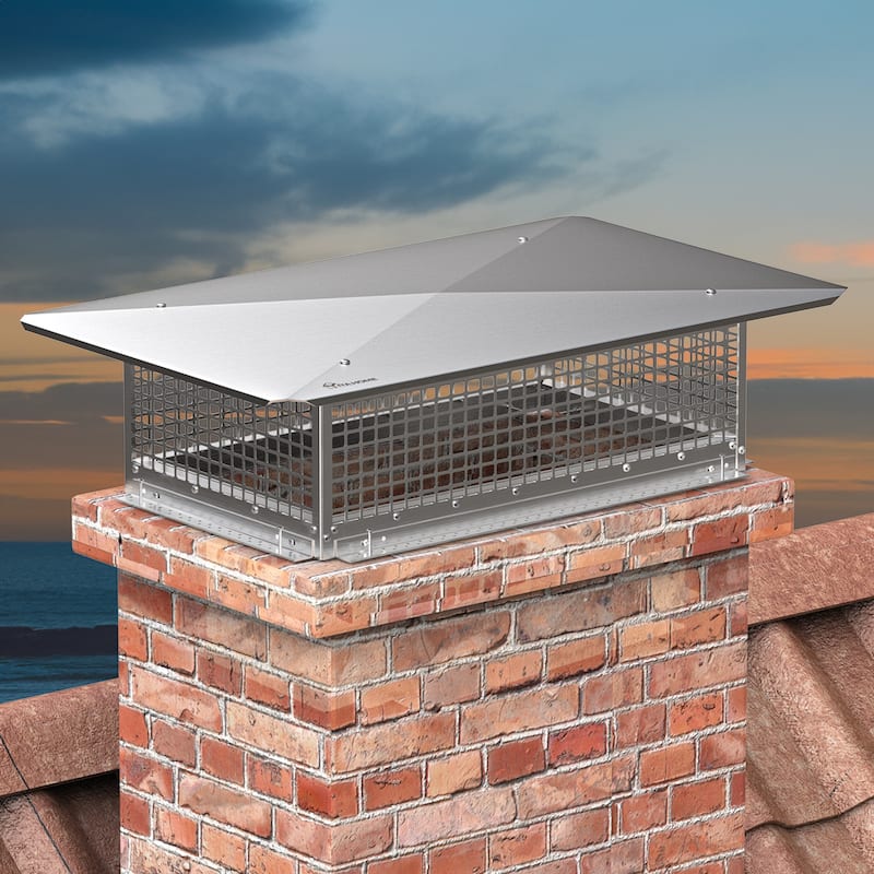 17" x 29" Chimney Cap with Adjustable Metal Strips - 17''D X 29''W