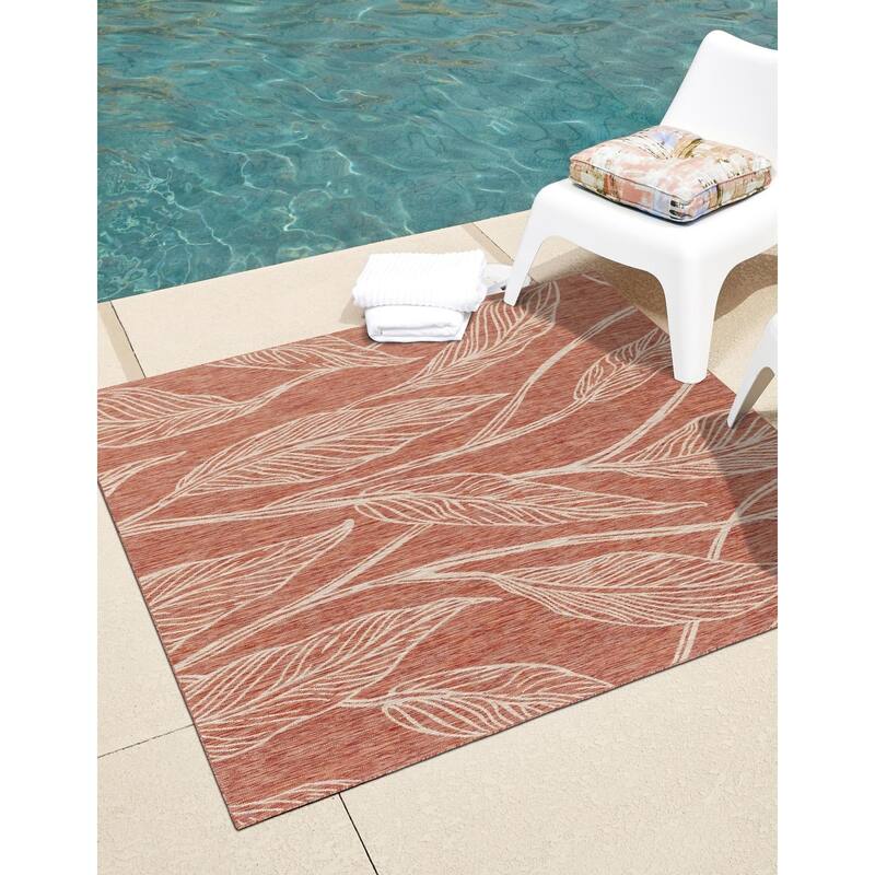 Outdoor Turgh Collection Area Rug - Rust Red - 13' Square