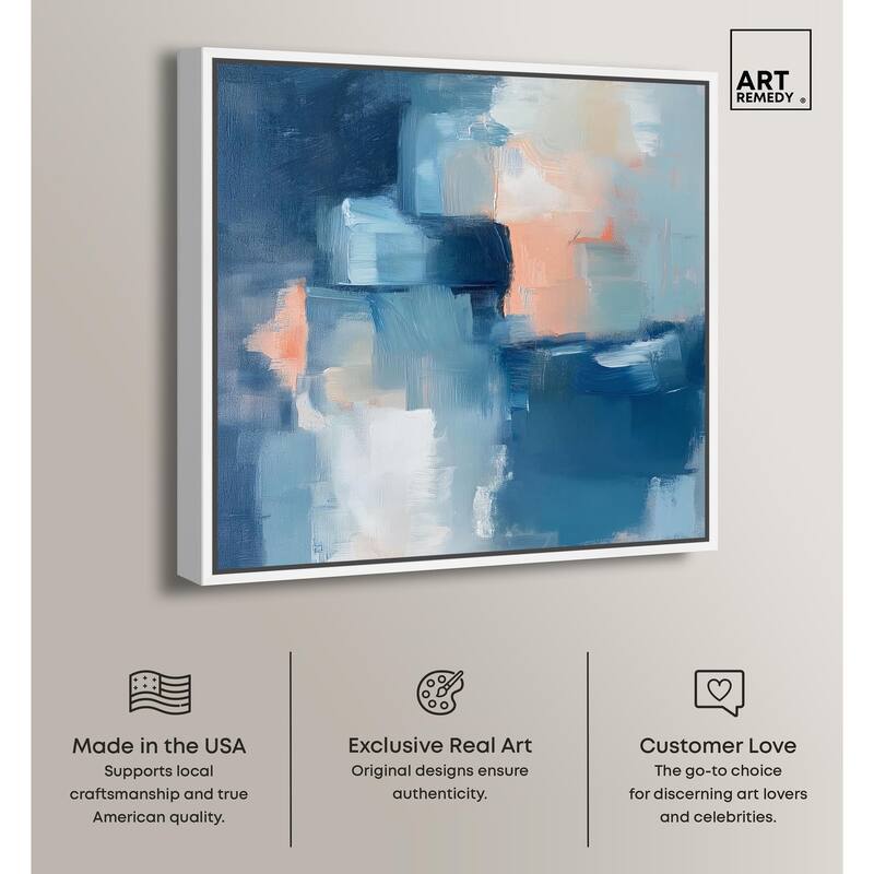 Whispering Blue I Canvas by Art Remedy