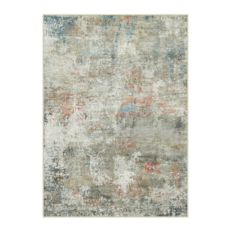 HomeRoots Abstract Modern Rectangle Area Rug