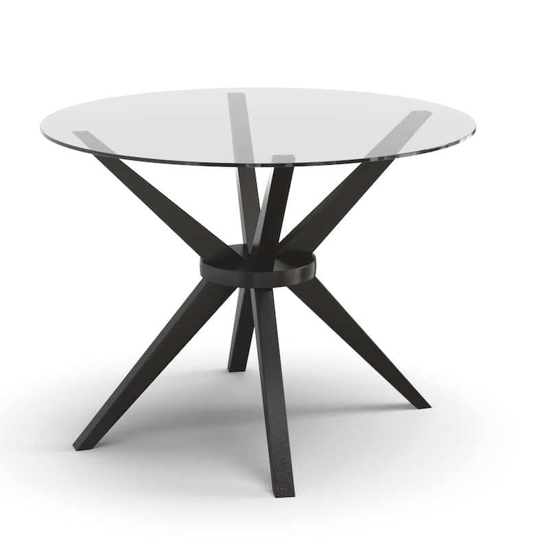 Bianca 47" Round Glass Top Dining Table