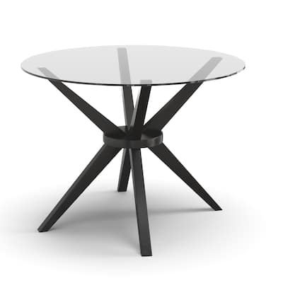 Bianca 47" Round Glass Top Dining Table