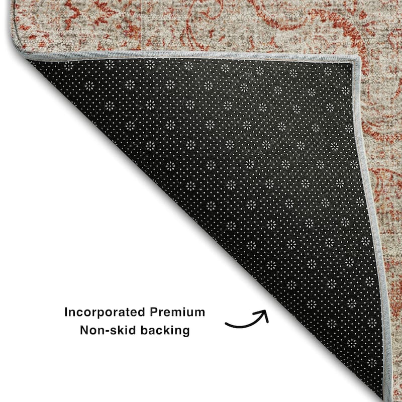 Premium Washable Super Soft Vintage Traditional Mayfield Rug