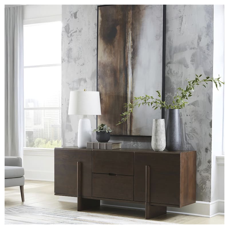 Signature Design by Ashley Kydler Brown Accent Cabinet - 63" W x 16.75" D x 28" H - 63" W x 16.75" D x 28" H - Brown