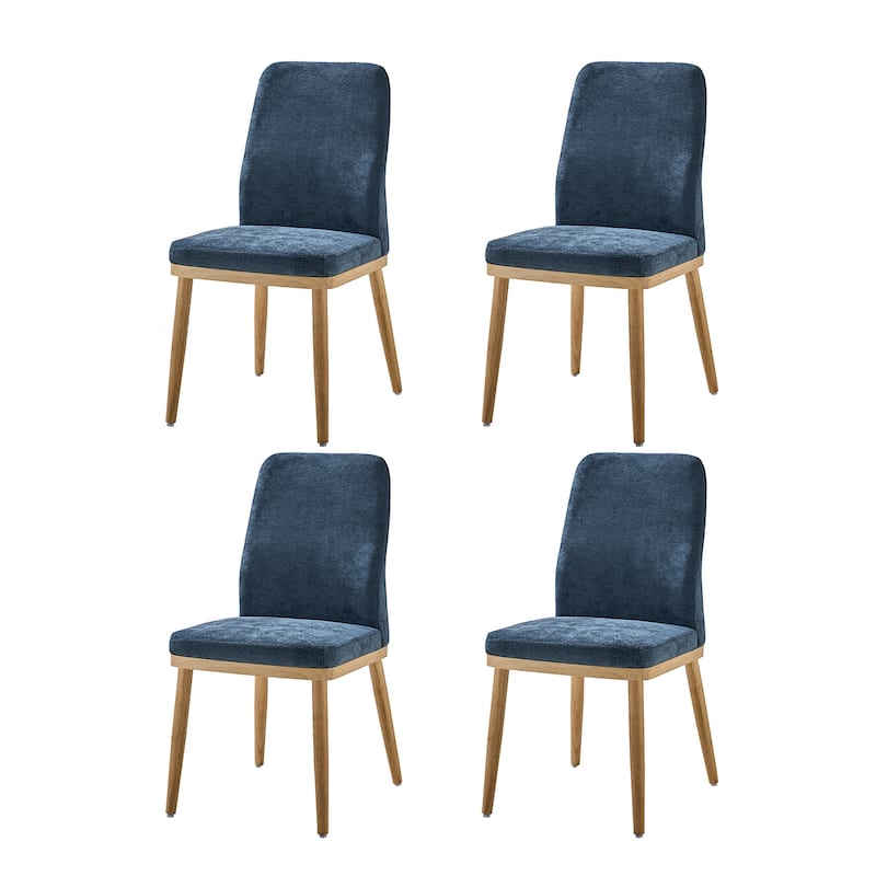 Emilia Mid-century Modern Upholstered Dining Chair Set of 4 by HULALA HOME