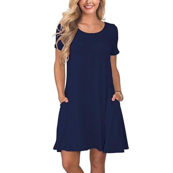 Shop Korsis Women S Summer Casual T Shirt Dresses Short Sleeve