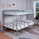 preview thumbnail 5 of 4, Furniture of America Hind Modern Metal Full over Full Bunk Bed Silver