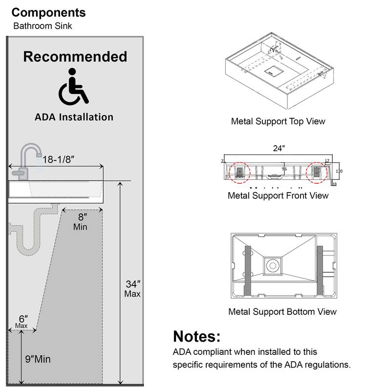 Stafford 24" Single Bathroom Sink