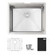 preview thumbnail 2 of 26, STYLISH 22 inch Stainless Steel 16G Workstation Undermount Kitchen Sink - 22" x 19" x 10"