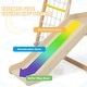 preview thumbnail 8 of 8, 6-in-1 Indoor Jungle Gym Kids Wooden Playground with Monkey Bars-Multicolor - Multicolor - 81" x 44" x 47"