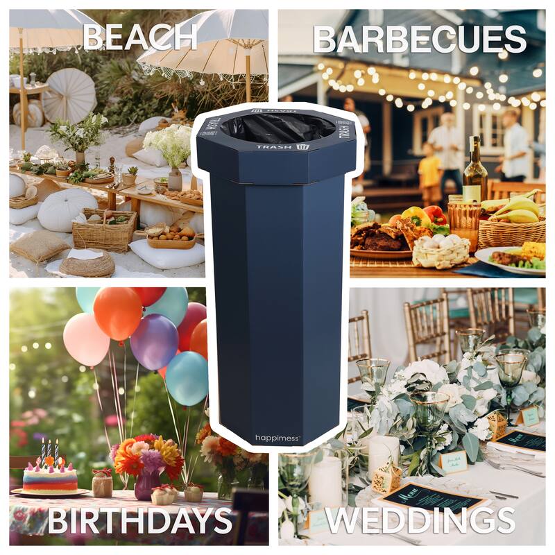 25-Gallon Disposable Cardboard Event Trash Can and Recycling Bin (Set of 2)