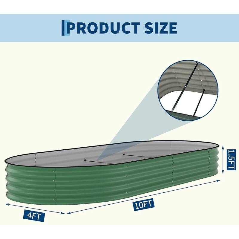 2 Pack Galvanized Raised Garden Beds
