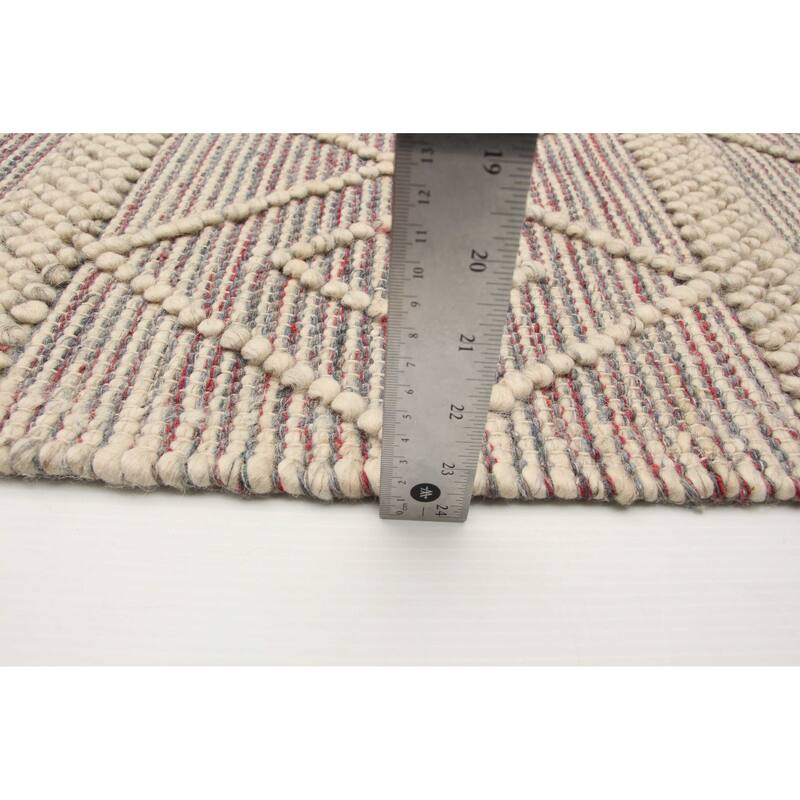 ECARPETGALLERY Braid weave Sienna Cream Wool Rug - 4'11 x 8'0