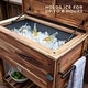 preview thumbnail 8 of 10, Backyard Discovery 100-Qt Acacia Wood Patio Bar Cart Beverage Cooler - 3'1" x 1'7"