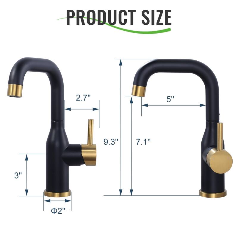 WOWOW Single Handle Bar Faucet With Swivel Spout