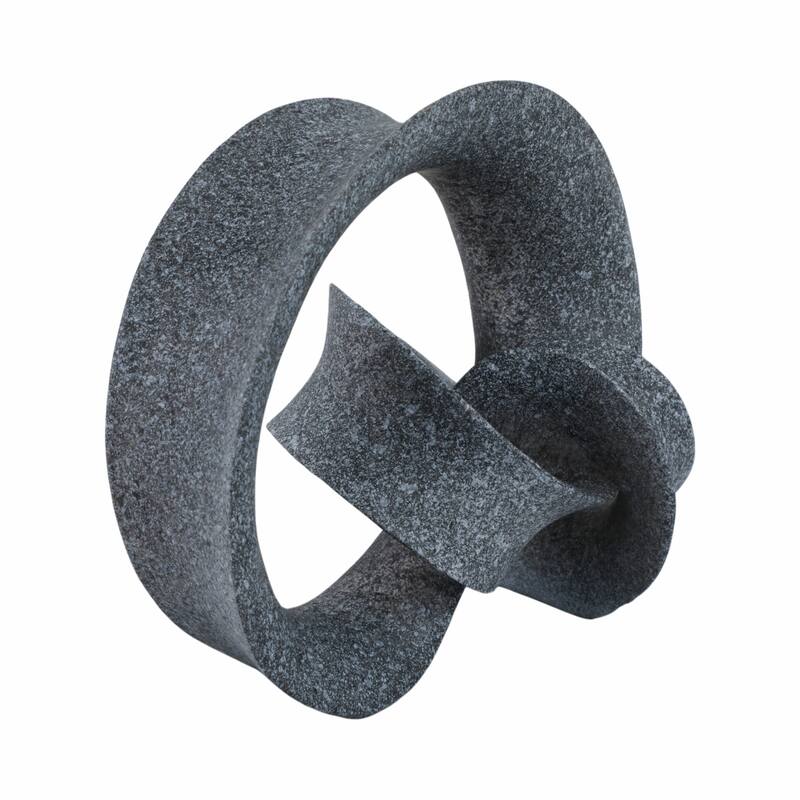 Resin Sculpture with Abstract Looped Decorative Stylish Art Object