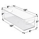 preview thumbnail 7 of 11, Plastic Storage Bins Stackable Clear Pantry Organizer Box Containers