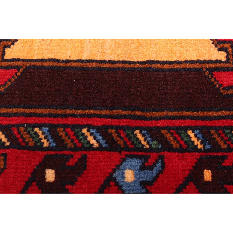 ECARPETGALLERY Hand-knotted Teimani Red Wool Rug - 2'9 x 4'5