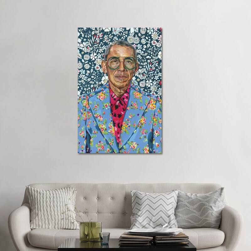 iCanvas "Barack" by Heather Perry Canvas Print - 48x32x1.5