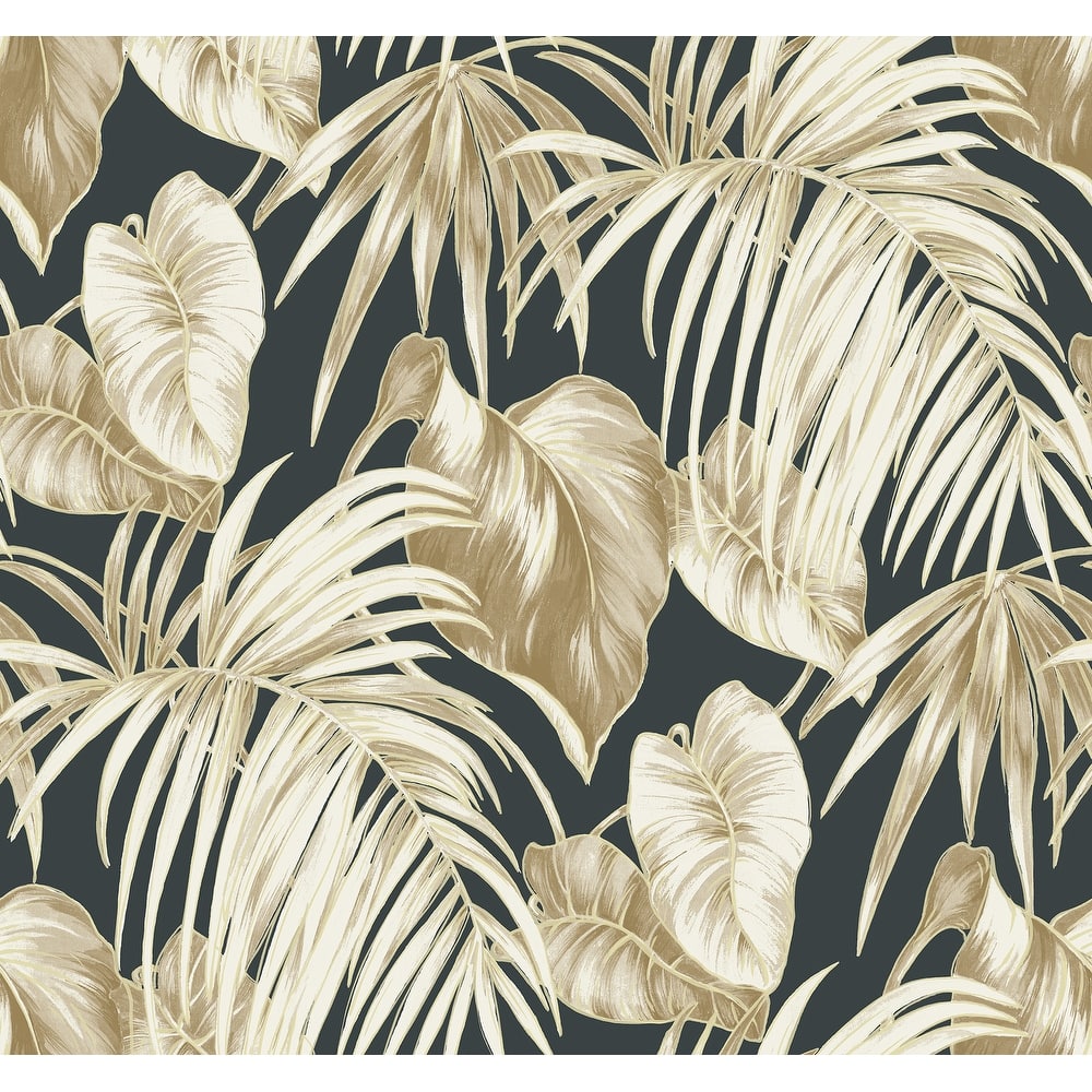 Seabrook Designs Dominica Tropical Leaf Unpasted Wallpaper