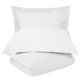 Superior 300-Thread Count Cotton Percale Duvet Cover Set