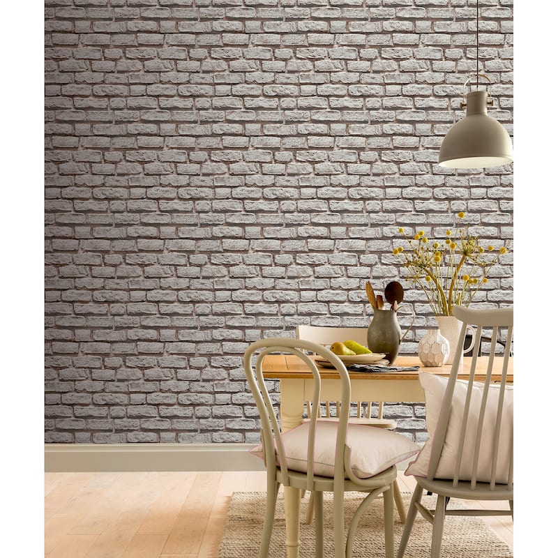 Arthouse Horace Neutral Brick Wallpaper