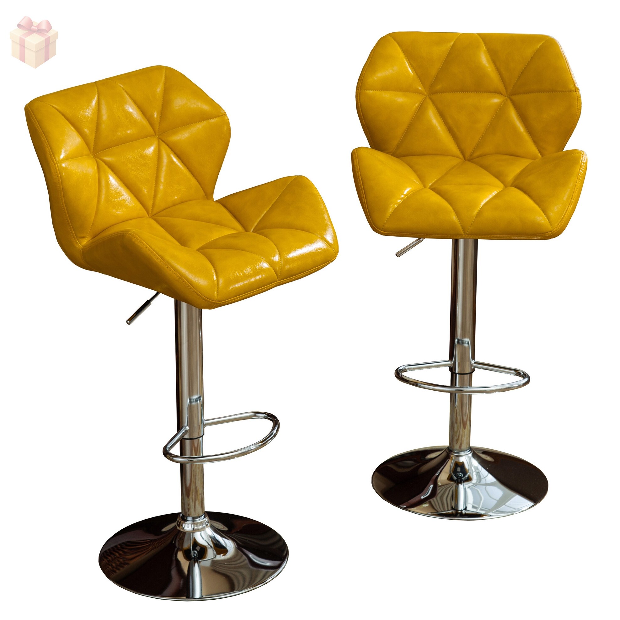 Luxurious Adjustable Hydraulic Bar Stool Set for Comfort and Style in Various Settings