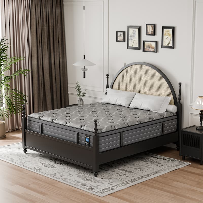 Modland 14" Hybrid Mattress, Medium-Firm, Cooling-Gel Memory Foam & Pocket Springs, in a Box Twin, Full, Queen, King