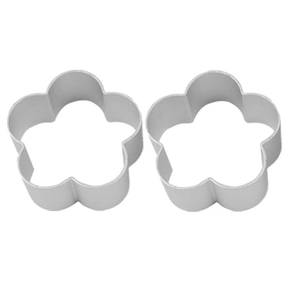 Unique Bargains Pair Plum Flower Design Christmas Pastry Cookie Cutters
