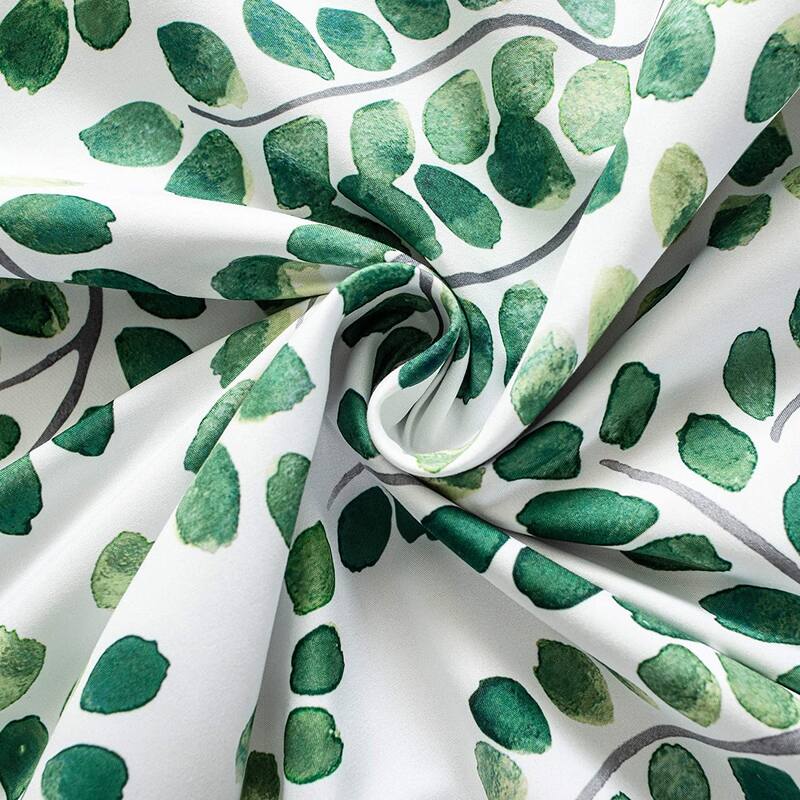 DriftAway Aleena Floral Scroll Pattern Semi Sheer 3 Pieces Window Curtain Set