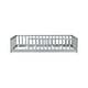 preview thumbnail 80 of 84, Montessori Twin Size Toddler Floor Bed with Fence without Door, Open-row Design Wood Frame Platform Bed with Safety Guardrails