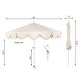 preview thumbnail 141 of 157, 9ft Tassel Patio Umbrella Auto-Tilt, Crank , by JONATHAN Y