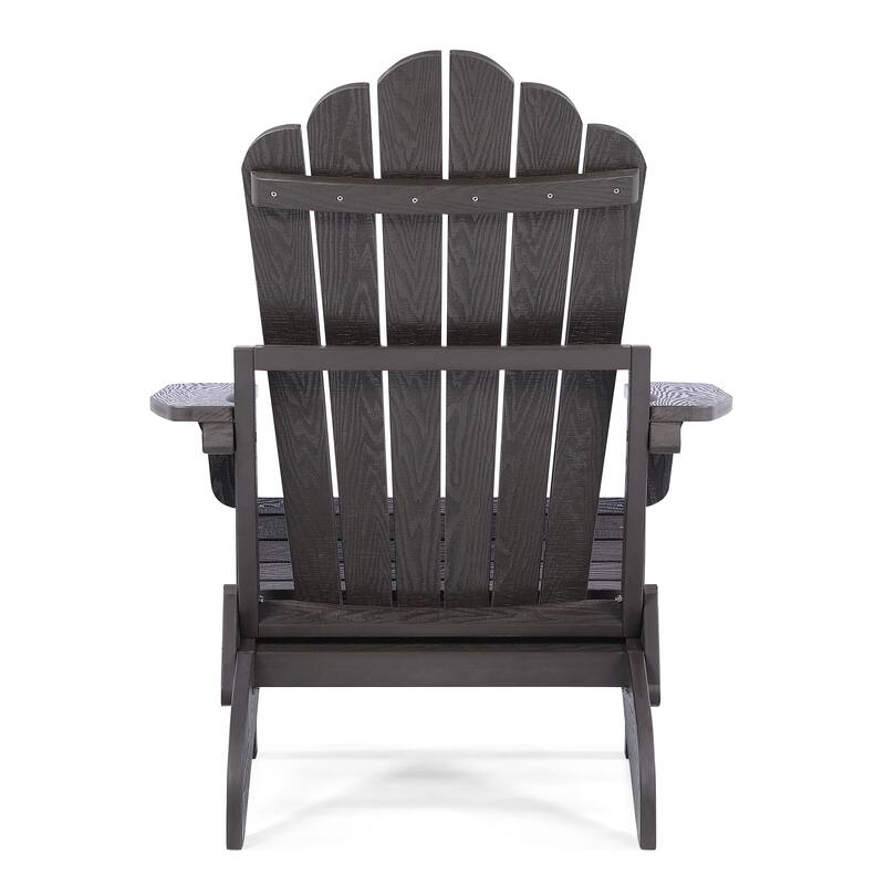 Haven Folding Poly Resin Plastic Adirondack Chair