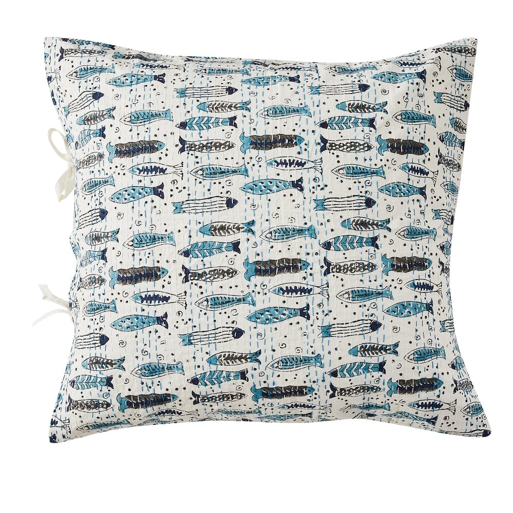 Melange Hand Stitched Kantha Block Print Coverlets and Shams