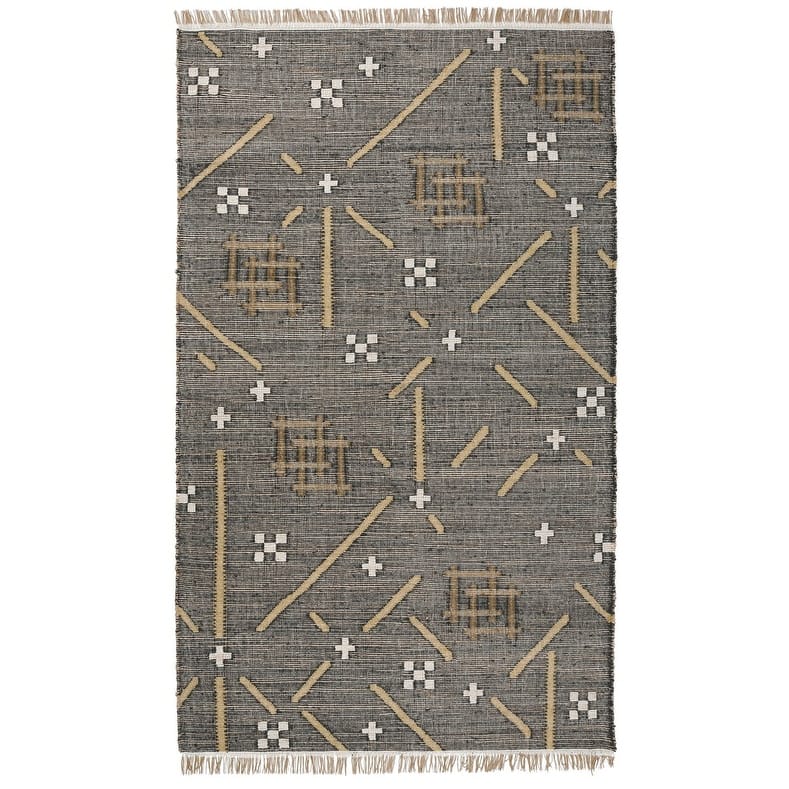 Belfast Wool Blend Area Rug by Kosas Home - 2x3 - Black Multi