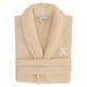 preview thumbnail 68 of 77, Authentic Hotel Spa Unisex Turkish Cotton Terry Cloth Bath Robe with single letter White Bookman Monogram. L/XL - X